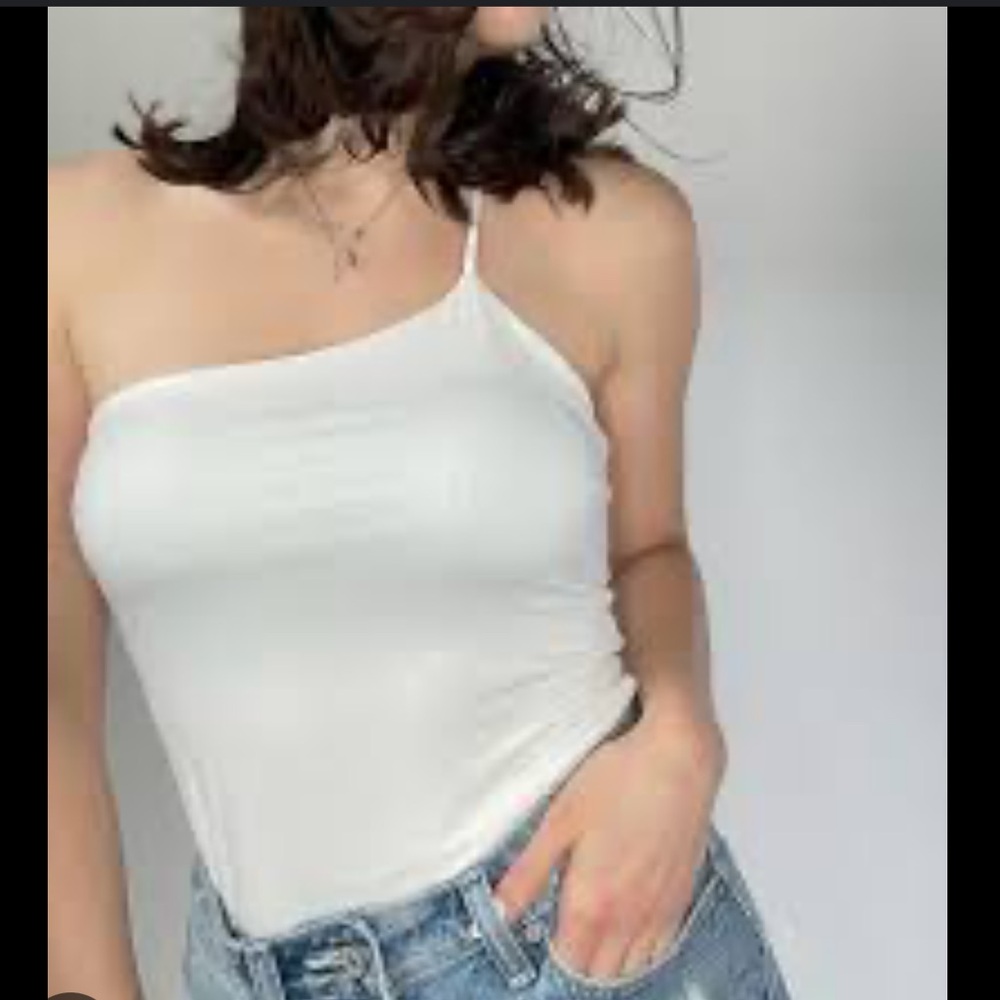 Final Touch Asymmetrical Fitted one shoulder White wear it one side or crossbody